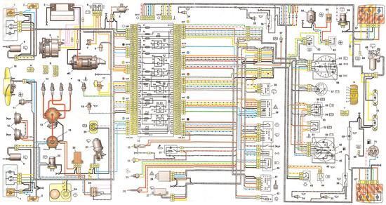 Схема электрооборудования ВАЗ-2104 (ВАЗ-21043) с генератором Г222